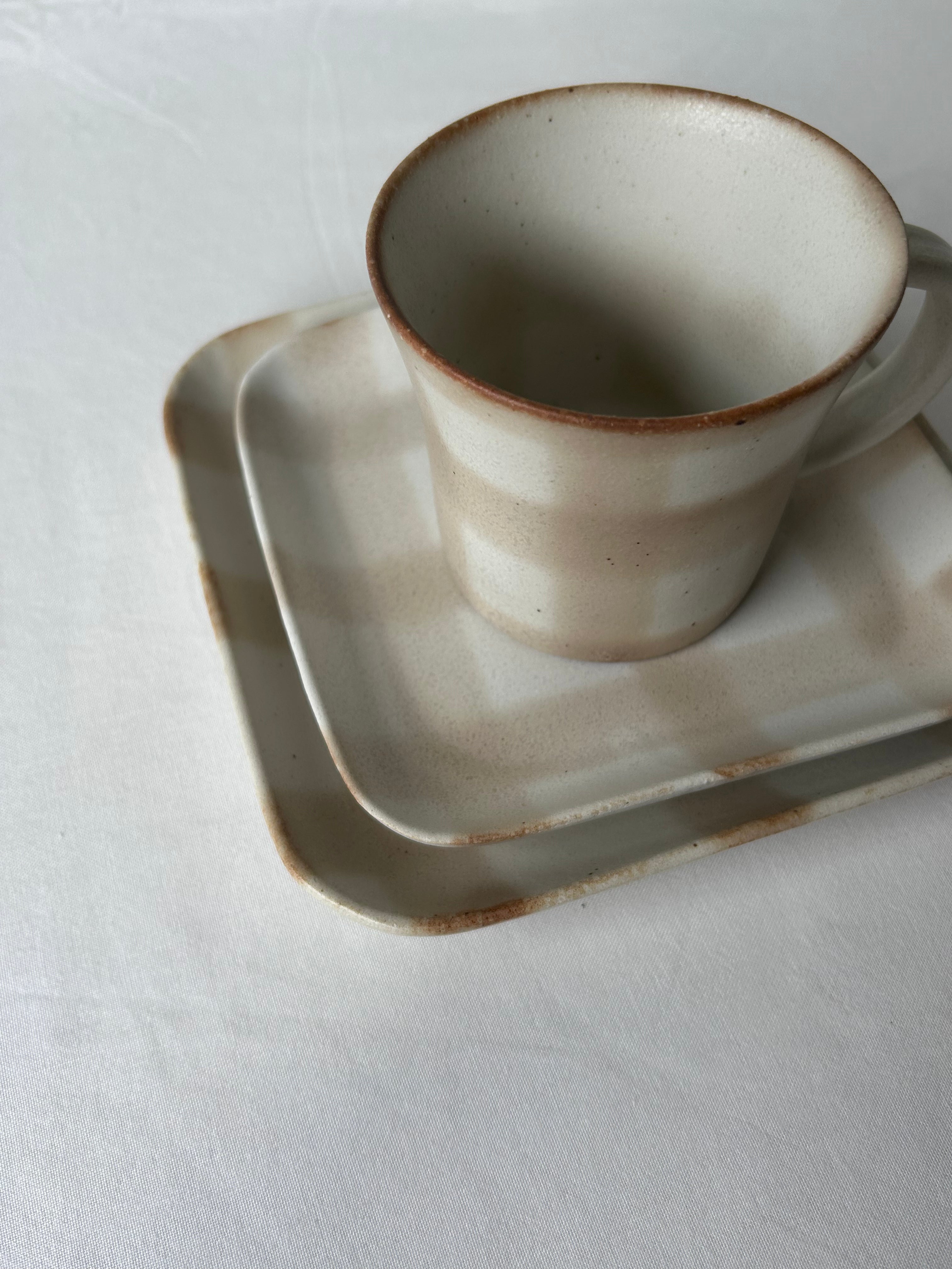 Honoka Checkered Mug & Plate Set