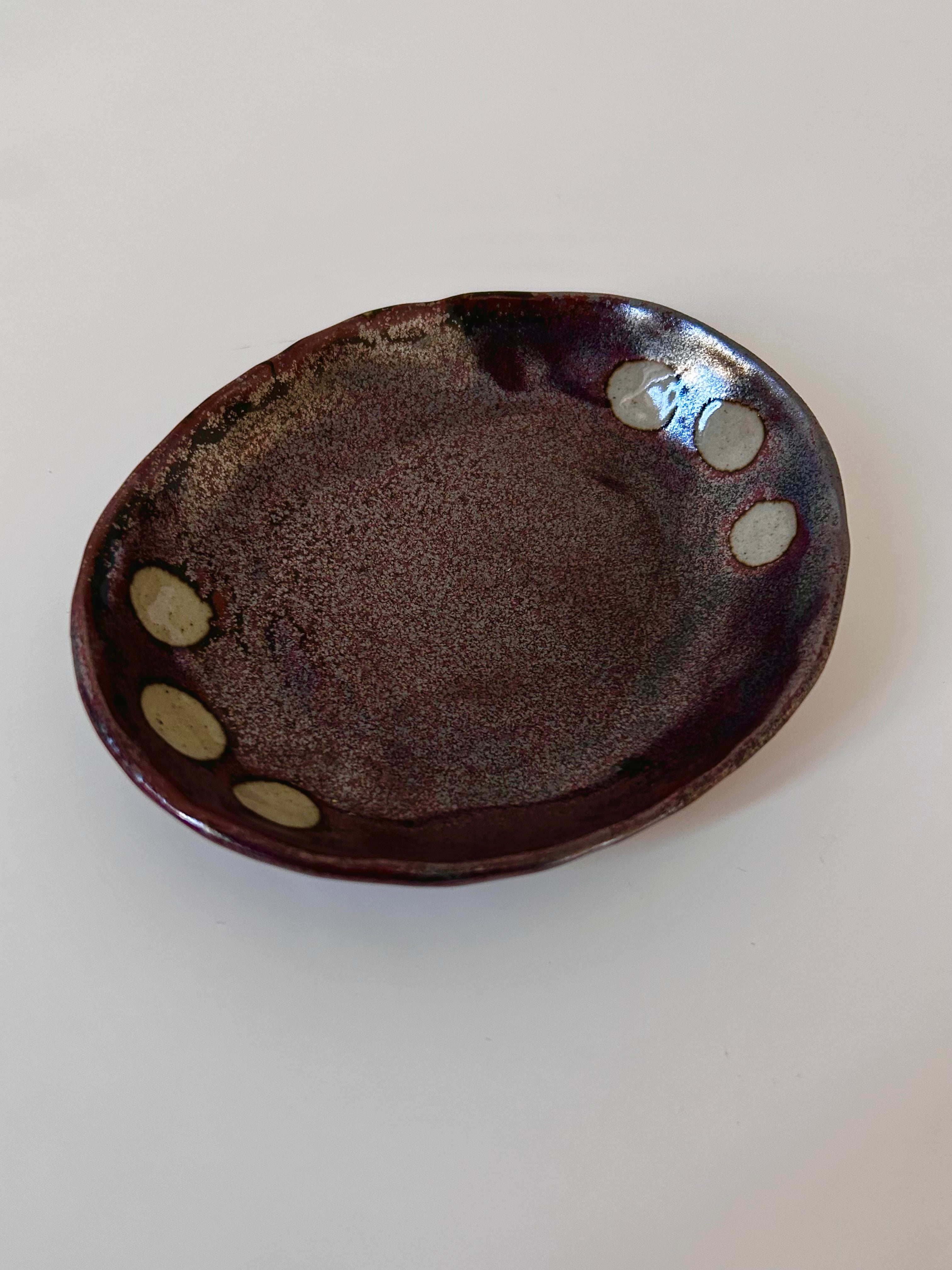 Maroon Small Plate (2 Designs)