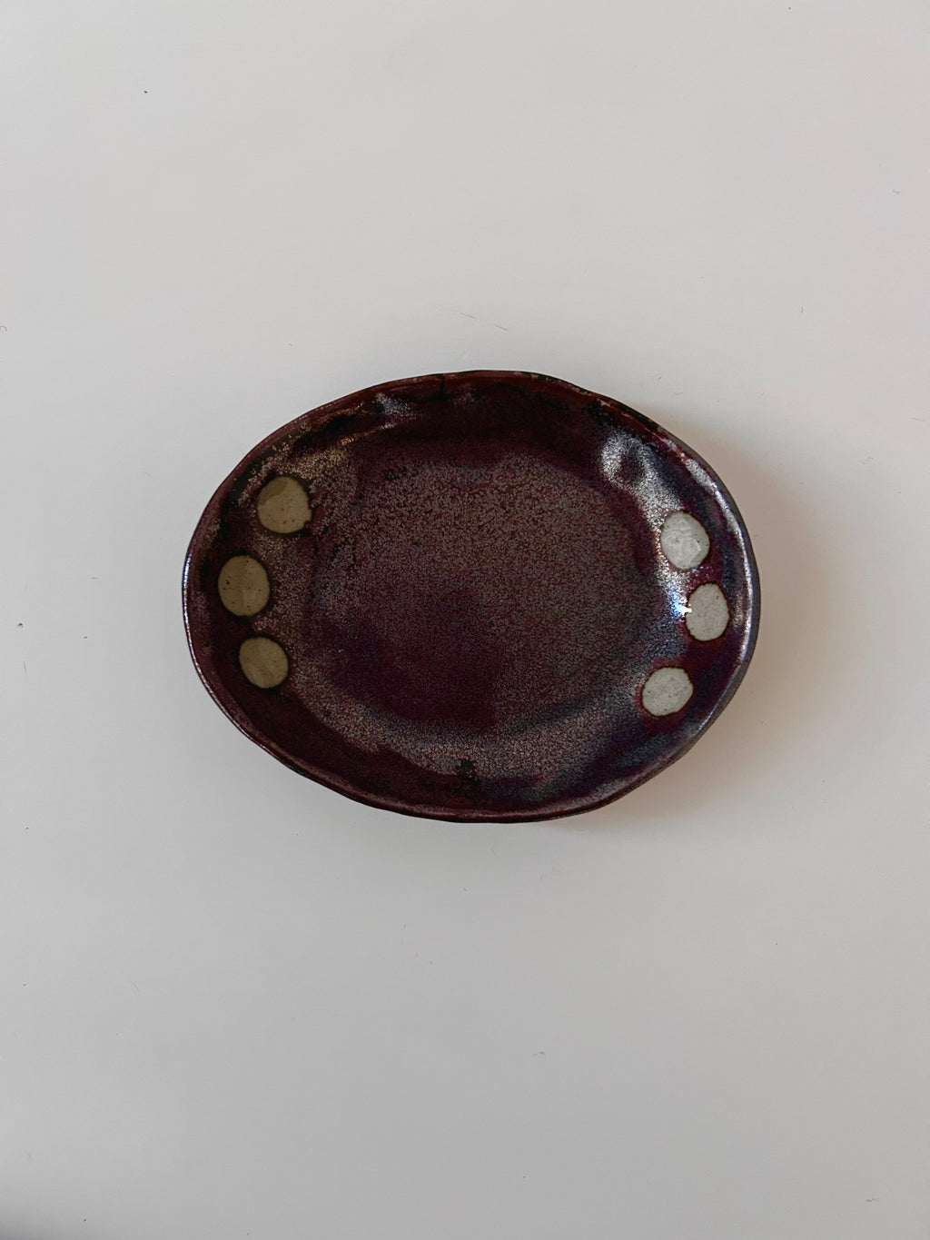 Maroon Small Plate (2 Designs)