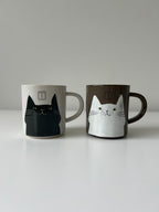 Black and White cat mugs