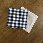Navy Gingham - Everyday Linen Coasters