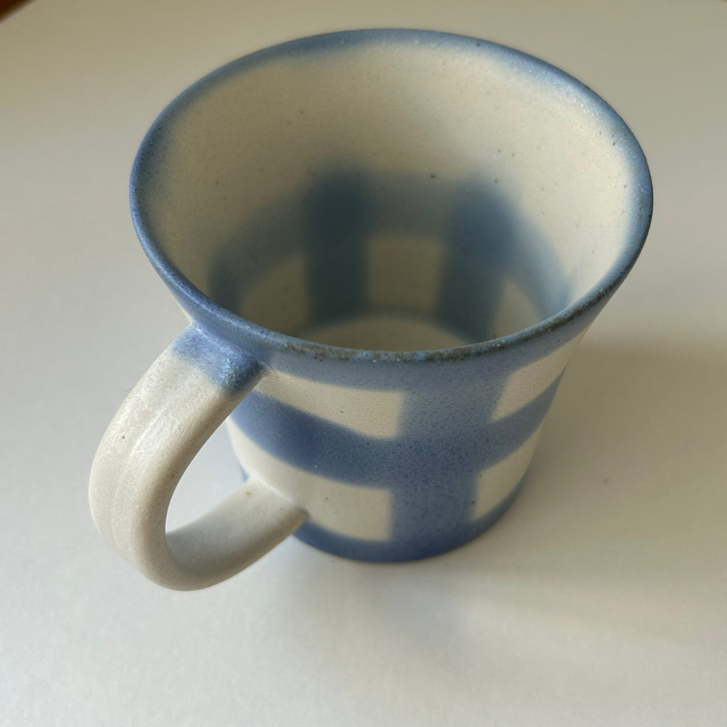 Honoka Checkerd Mug - Blue