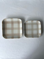 Honoka Checkerd Plate - Latte Brown
