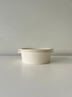 Flat White Lidded Pot