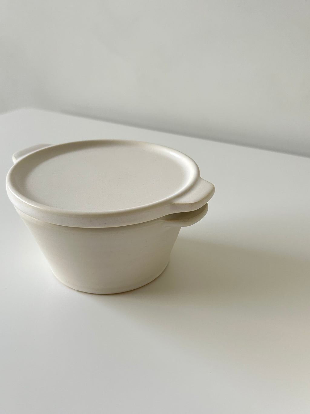 Small White Lidded Bowl