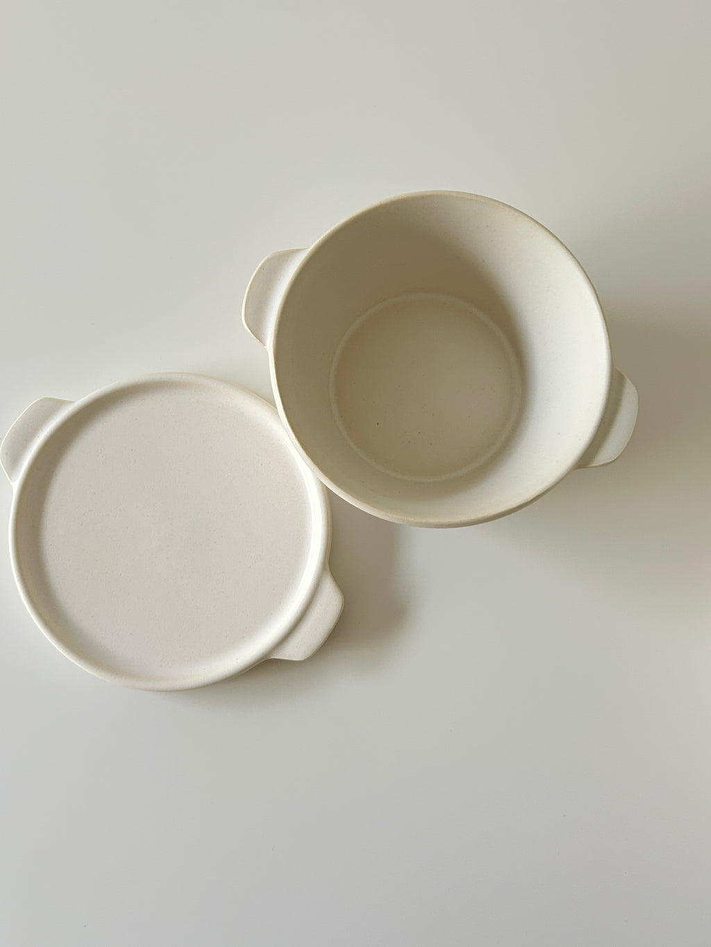 Small White Lidded Bowl