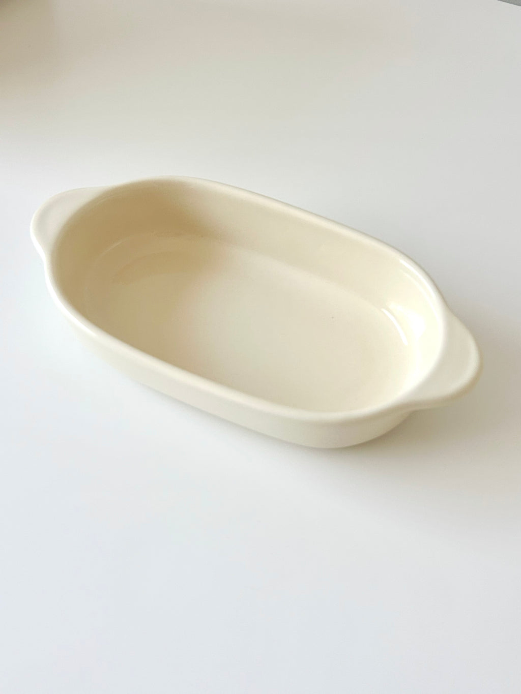 Vanilla Oval Oven Plate