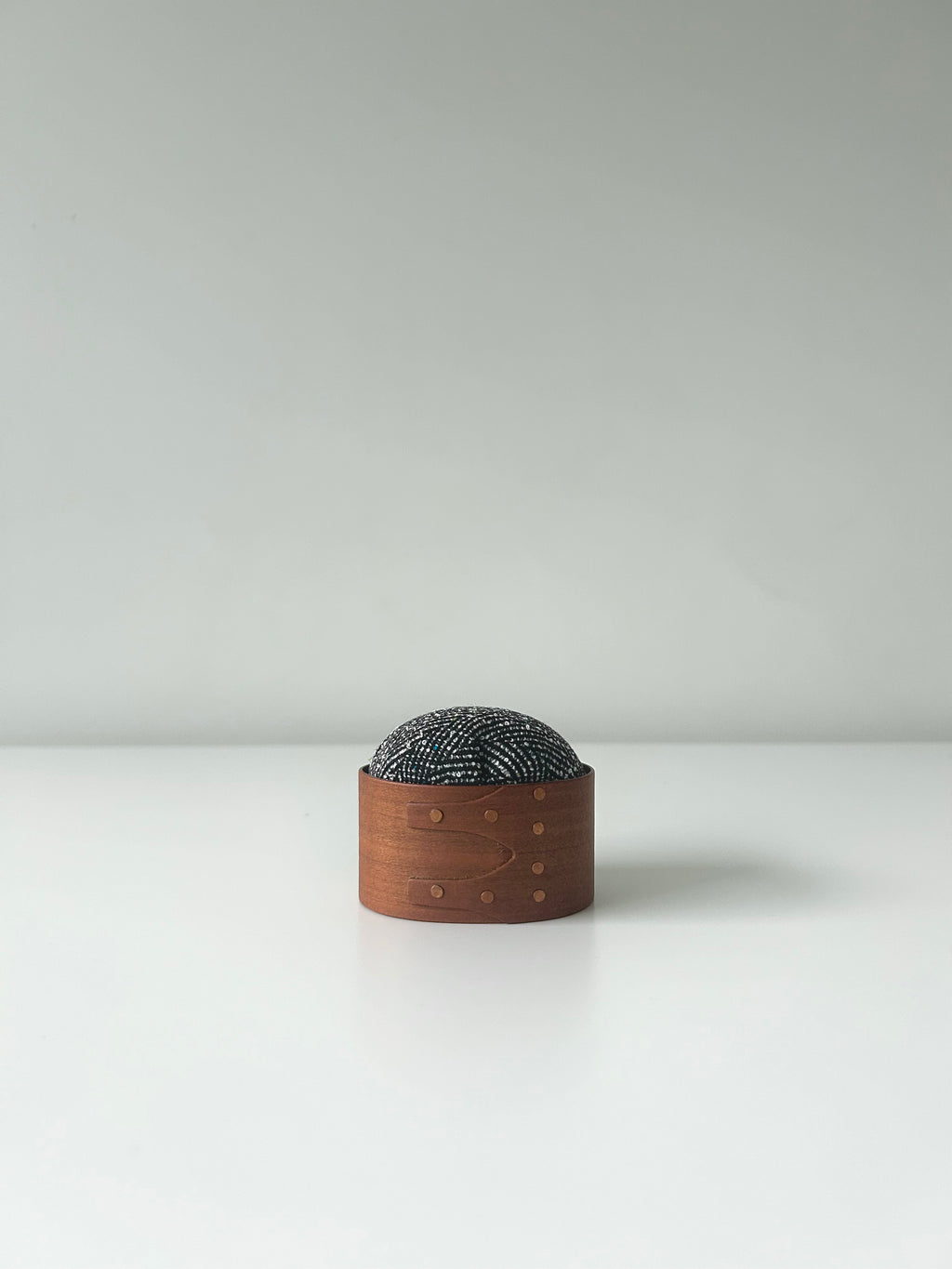 japanese style pin cushion with wooden shaker box