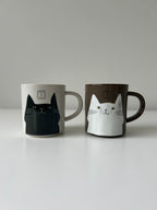 Black & White Cat Mug Set