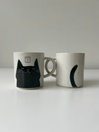 Black & White Cat Mug Set