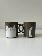 Black & White Cat Mug Set