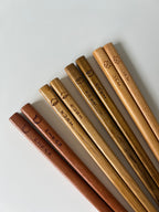 Fruitwood Chopstick Set - Chestnut, Plum, Mandarin, Persimmon (4 Pairs)